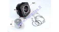 CYLINDER PISTON SET FOR SCOOTER D47 70CC MINARELLI HORIZONTAL AC