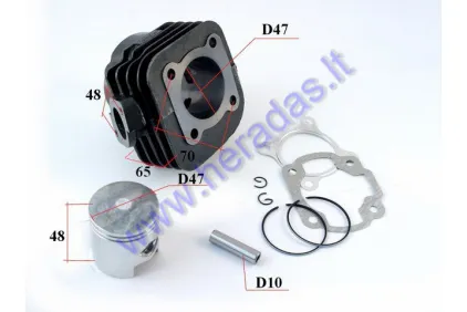 Cylinder piston set for scooter D47 70cc Minarelli Horizontal AC