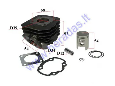 Cylinder piston set for scooter Honda Dio AF27,Kymco ZX D39 49cc