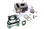 CYLINDER PISTON SET FOR 4-STROKE SCOOTER  D37 50cc PIN10 SYM, Peugeot, Lance 4T