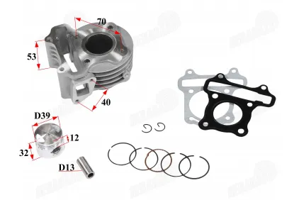 Cylinder piston set for 4-stroke scooter D39 50cc GY6