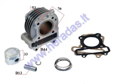 CYLINDER PISTON SET FOR 4-STROKE SCOOTER D44 50cc PIN13 GY6