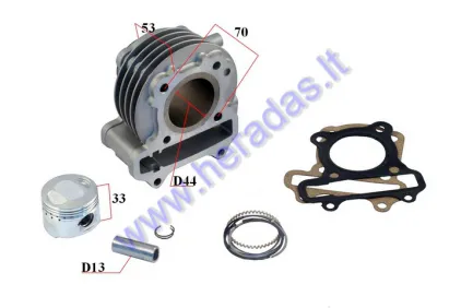 CYLINDER PISTON SET FOR 4-STROKE SCOOTER D44 50cc PIN13 GY6