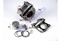 Cilindras stūmoklis motoroleriui keturtakčiui D47 70cc GY6