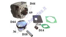 Cylinder piston for trimmer D44 PIN10 52cc E44F-5 44F-5 44-5 BG520 CG520 petrol trimmer cylinder and piston