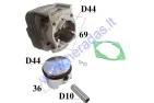 Cylinder piston for trimmer D44 PIN10 52cc E44F-5 44F-5 44-5 BG520 CG520 petrol trimmer cylinder and piston