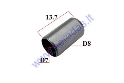 Cylinder liner for GY6 4T 50CC engines L13.7 D8 inner D7