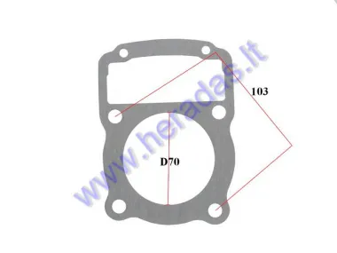 Cylinder gasket for quad bike ATV200cc