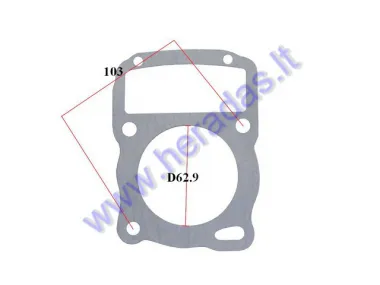 Cylinder gasket for quad bike ATV250cc D62.9