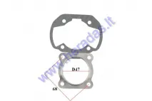 Cylinder gasket set for scooter 70cc Peugeot Ludix, AC 47mm