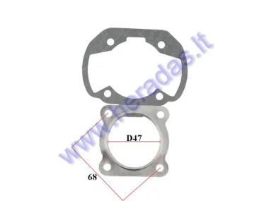 Cylinder gasket set for scooter 70cc Peugeot Ludix, AC 47mm