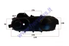 Left side engine cover for scooter 4T 50cc  430mm 729 drive belt 12