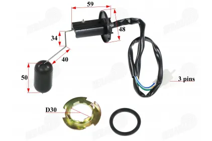Fuel level sensor for scooter (inside fuel tank) fits RUBI50