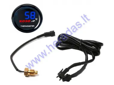 Daviklis temperatūros motociklo montuojamas ant žarnos KOSO komplektas 18mm žarna,  M10 sriegis