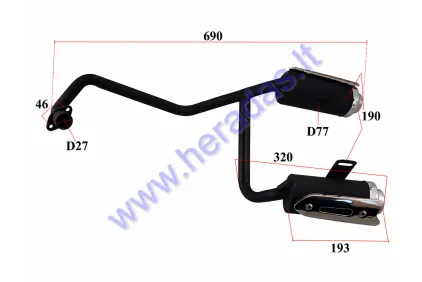 Muffler for ATV quad bike Muffler for ATV quad bike