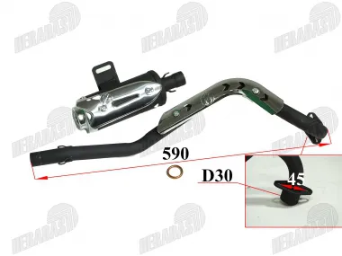 Exhaust ATV quad bike fits EGL MOTOR MADIX110, THE125