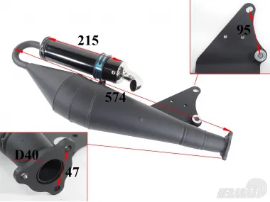 2-stroke scooter muffler
