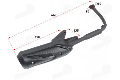 Duslintuvas motorolerio 50cc 4T TINKA FLASH50 RUBI50