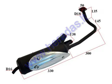 Muffler for scooter 50cc GY6 139QMB