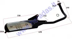 Muffler for scooter 50cc GY6 139QMB plastic cover