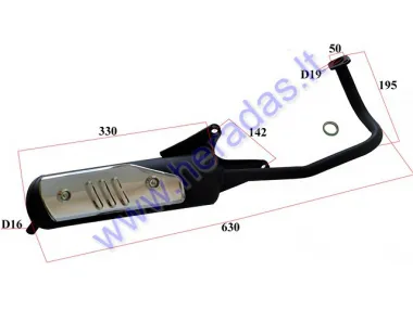 Muffler for scooter 50cc GY6 139QMB plastic cover