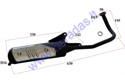 Duslintuvas motorolerio 50cc GY6 139QMB metaline apsauga