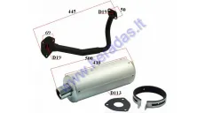 Muffler for scooter GY6 125-150cc