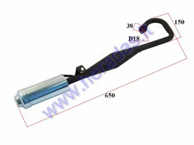 Muffler for Pocket Bike motorcycle 50cc