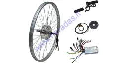 Conversion kit to electric bicycle 200W 36V, engine, controller, handles. Rear wheel with engine 26 inches X 1.95