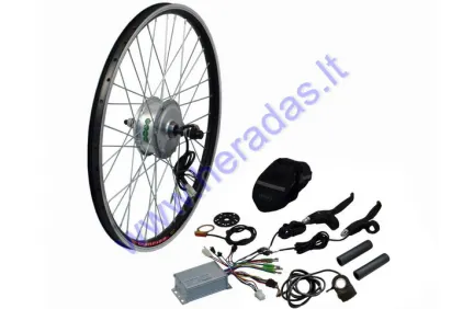 Conversion kit to electric bicycle 250W 36V,motor,controller,handles. Rear wheel with motor 26 inches (26inches) X 1.95