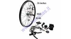 Conversion kit to electric bicycle 350W 36V,motor,controller,handles. Rear wheel with motor 26 inches (26inches) X 1.95