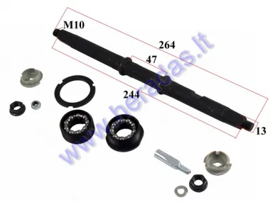 CRANKSET SPINDLE FOR BICYCLE L264 with BEARING