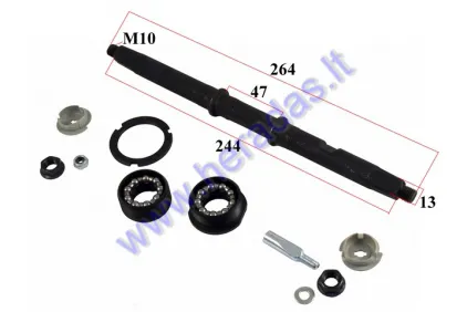 CRANKSET SPINDLE FOR BICYCLE L264 with BEARING