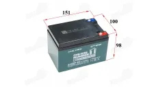 Elektrinio dviračio akumuliatorius 12V 12AH 6-DZF-12  6DZF12 Analogas EB2087Tinka mini keturračiams HUNTER, GEPARD, CRUSAD ,mašinėlėms.