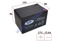 Battery for electric bicycle 12V 12AH Suitable for mini quads