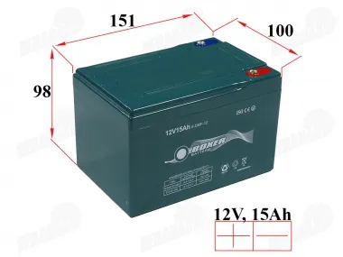 Elektrinio dviračio akumuliatorius 12V 15AH Analogas EB009 Tinka mini keturračiams 6-DZF-12 6DZF12 EB1473