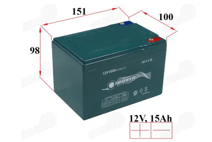 Battery for electric bicycle 12V 15AH Analog EB009 Fits mini quads 6-DZF-12 6DZF12 EB1473