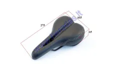 Saddle with fixing bolts for electric bicycle Electron EB18 EB19