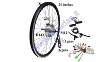 Rear wheel with motor for electric bicycle 36V 250W Electron  EB19