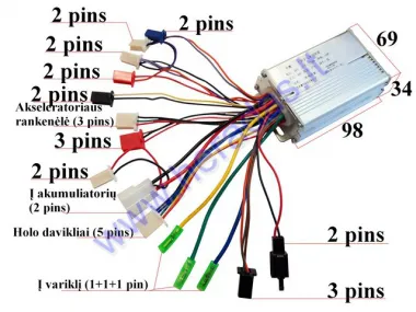 Controller for electric bicycle 36V 250W