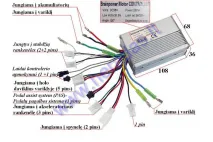 Controller for electric bicycle 36V 250W  E-1000-20-7