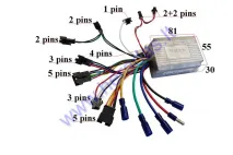 Elektrinio dviračio kontroleris  36V  EB18 EB19  SY-WZK036-250-3