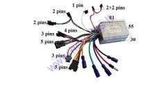 Elektrinio dviračio kontroleris  36V  EB18 EB19  SY-WZK036-250-3