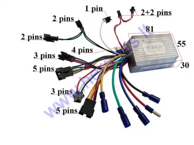 Elektrinio dviračio kontroleris  36V  EB18 EB19  SY-WZK036-250-3