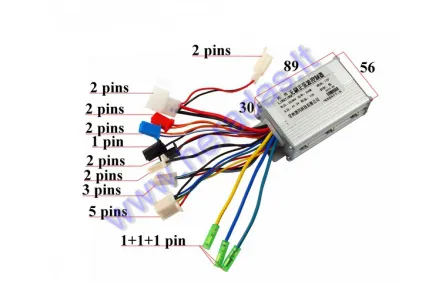Elektrinio dviračio kontroleris  48V 350W 15a