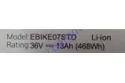 Elektrinio dviračio ličio jonų baterija akumuliatorius 36V 13Ah 468Wh 250W motorui ,4 gnybtų jungtis. Svoris 3.6kg Ecobike Gazelle Giant Yamaha Haibike Kal