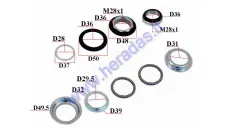 Handlebar bearings with cups for electric bicycle Electron EB21