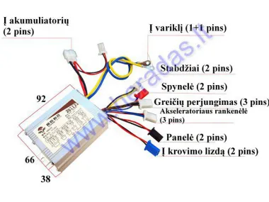 CONTROLLER FOR ELECTRIC QUAD BIKE 500W 36V  YK31C