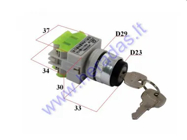 Key switch for electric quad bike