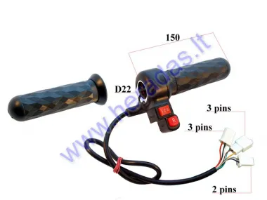 Elektrinio keturračio, skuterio akseleratoriaus rankenėlė XL4L COMFIMAX analogas EB127